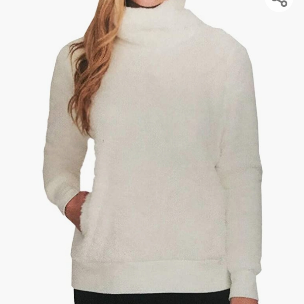 Luka Lux Sherpa / Faux Fur Funnelneck Pullovet